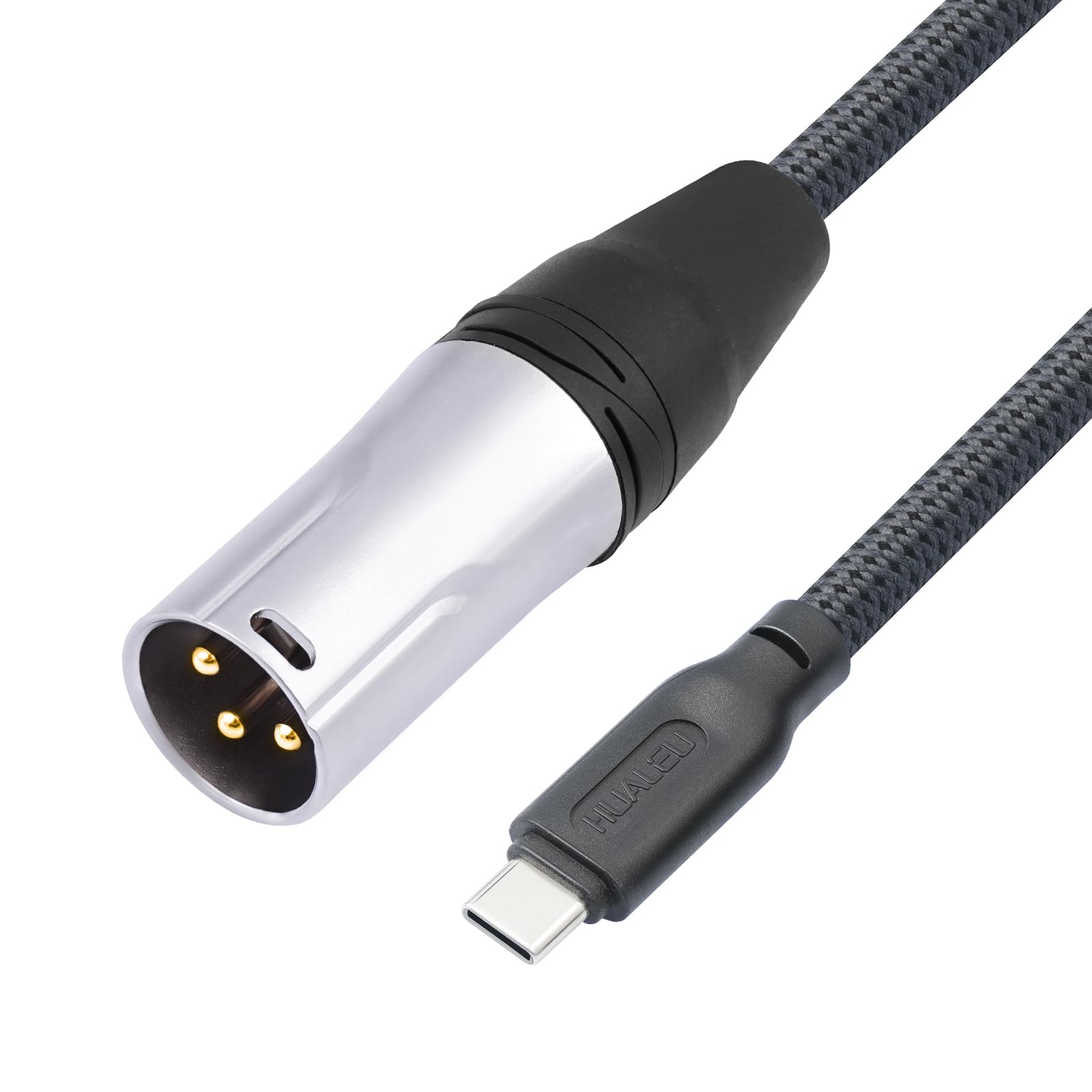 Audiokabel USB C auf XLR Stecker, USB C auf Mixer, XLR-Stecker, USB C 24 Bit/96 kHz digitales Audiokabel für Mischpulte, Lautsprecher, Leistungsverstärker, 1,8 m