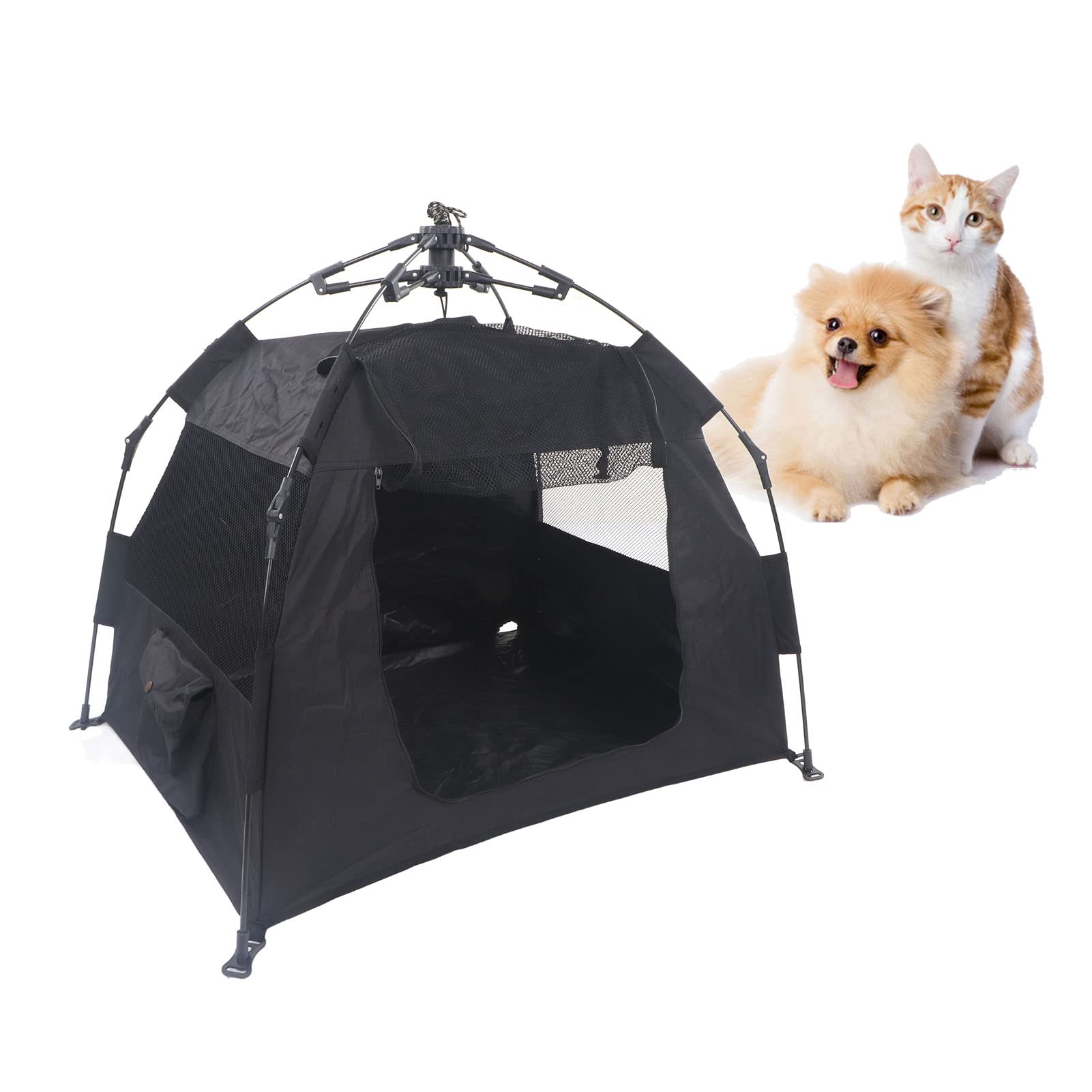 Recinto per Gatti da Esterno Tenda da Box per Animali Portatile e Pieghevole per Campeggio Esterno 90 X 70 X 68 Cm