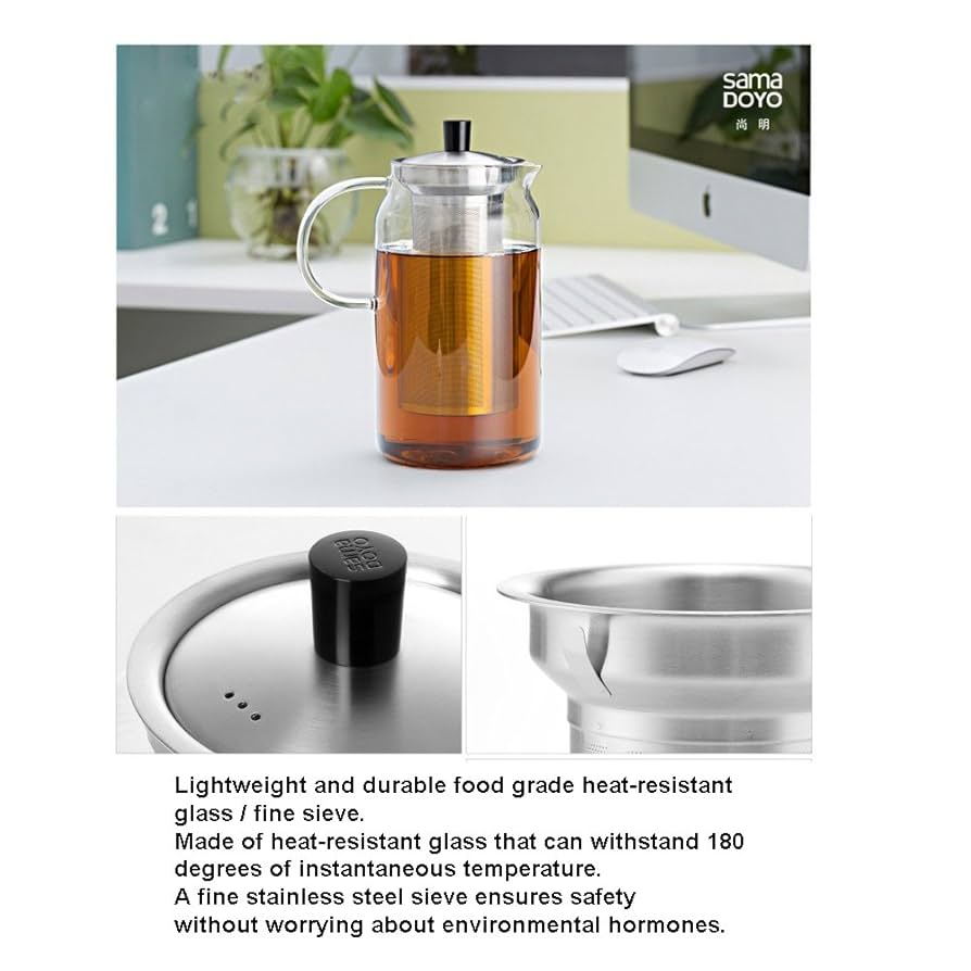 イトウサトミ　ポット Amazon | Samadoyo Teaport s046 1200 ml耐熱ガラスステンレス