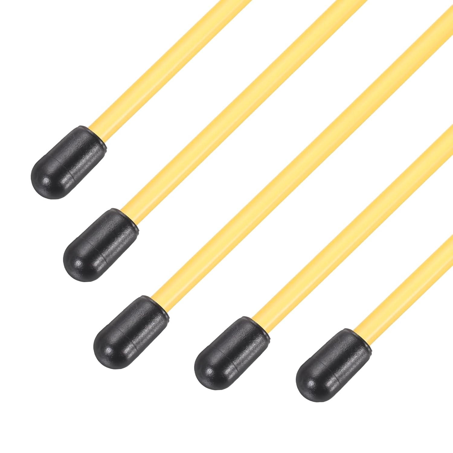 uxcell 320mm Plastic Protection Antenna Tube, RC Antenna Tube with Caps for RC Car Boat Drone Receiver(Yellow, 5 Pcs)