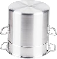 Vista 4 de Olla doble de aluminio de 8 cuartos de galón con tapa – Olla de fusión de vapor de calibre pesado doble para fondue de chocolate, postres de queso