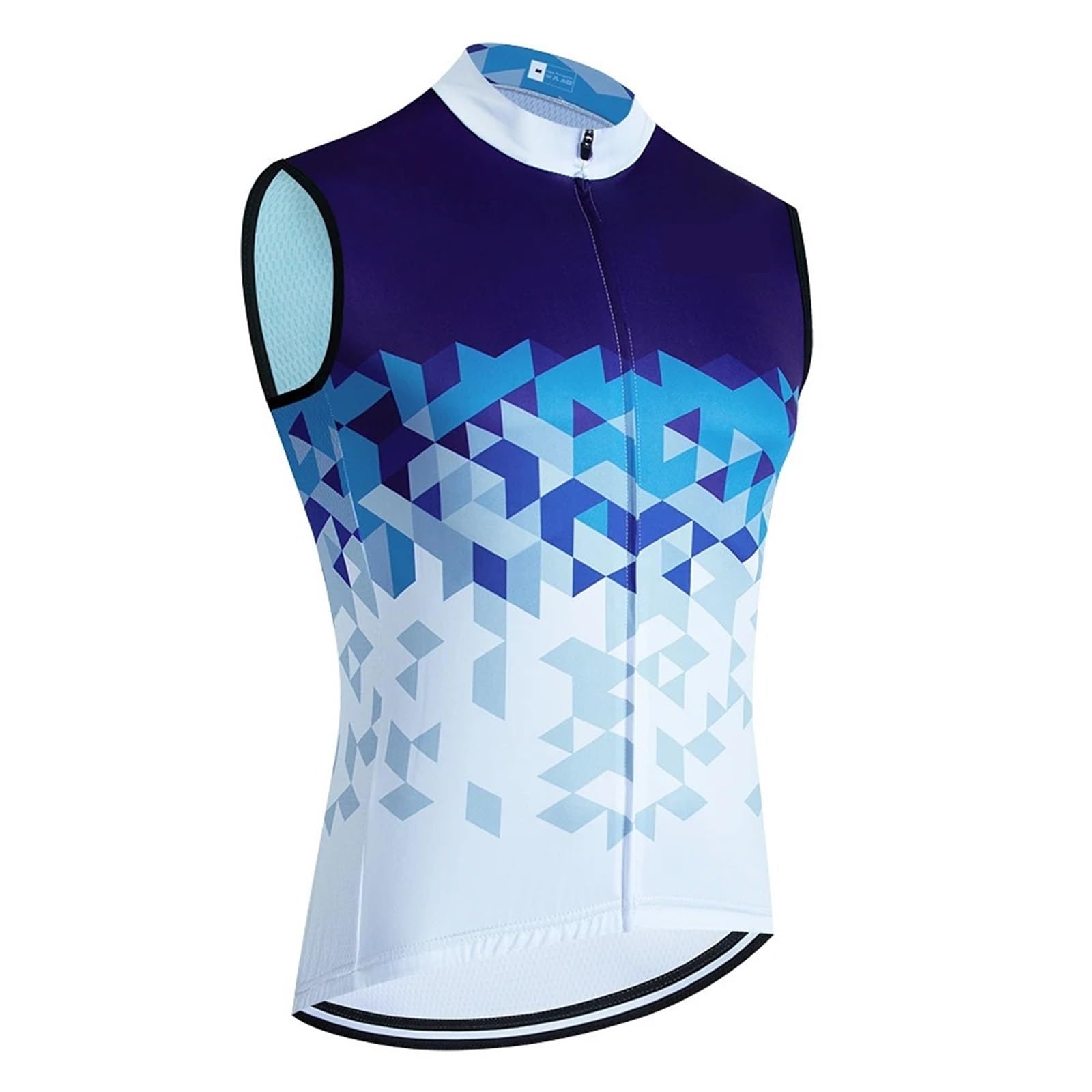 Veste De Cyclisme Maillot de Cyclisme d'équipe à séchage Rapide, Gilet de vélo Coupe-Vent for Hommes, Maillot de vélo d'été sans Manches(Blue,L)