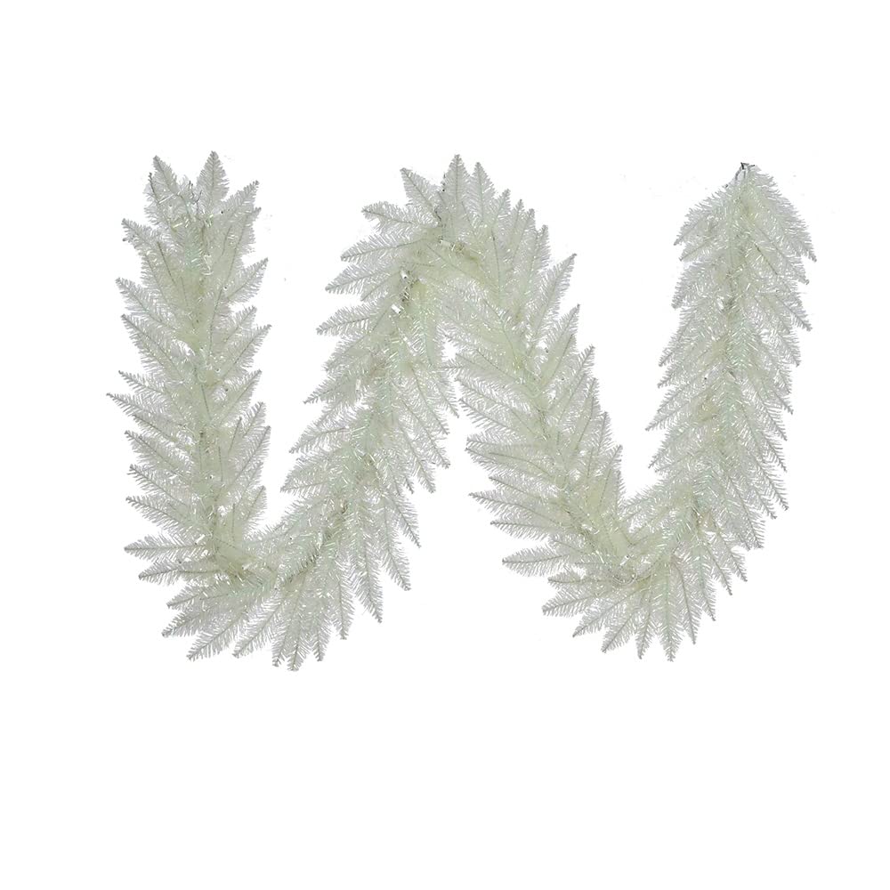Guirnalda iridiscente Kurt S. Adler de 9 pies verde, ideal para decorar salones