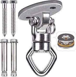 BeneLabel Swing Hanger with 2 Bearing, 800 LB Capacity, Safest Rotational Device Hanging Accessory for Aerial Silks Dance, Web Tree Swing Set, Yoga Swing Sets