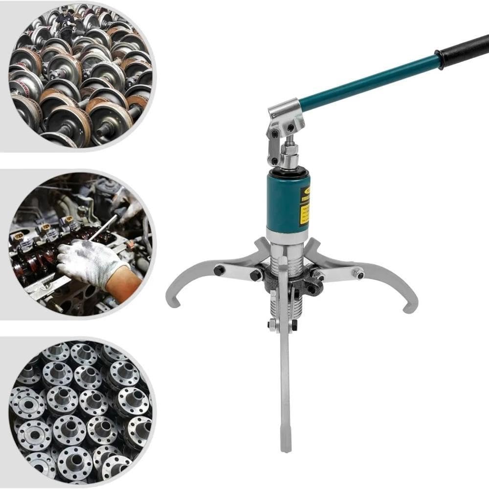 Extractor de Cojinetes Juego Extractor hidráulico 15T para 2 o 3 mordazas, Utilizado para Quitar Ejes, Bridas, Engranajes, poleas y Volantes Kit de Extractor de Engranajes