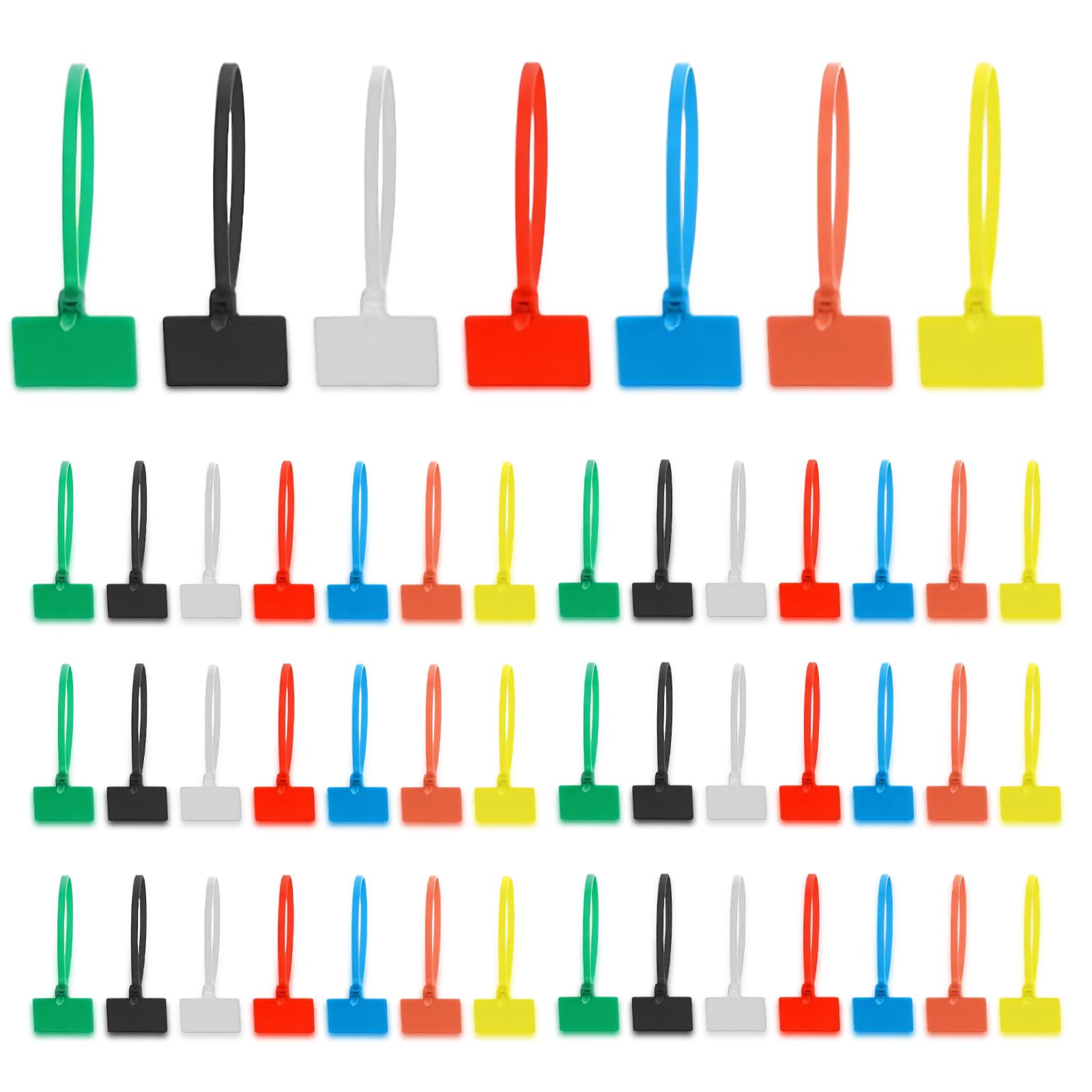 300pcs Cable Labels, Cable Tags Write on Identification Tags Self-Locking Ties Marker and Labeling Cables Ties for DIY Home Office Garden Garage Multi-Color