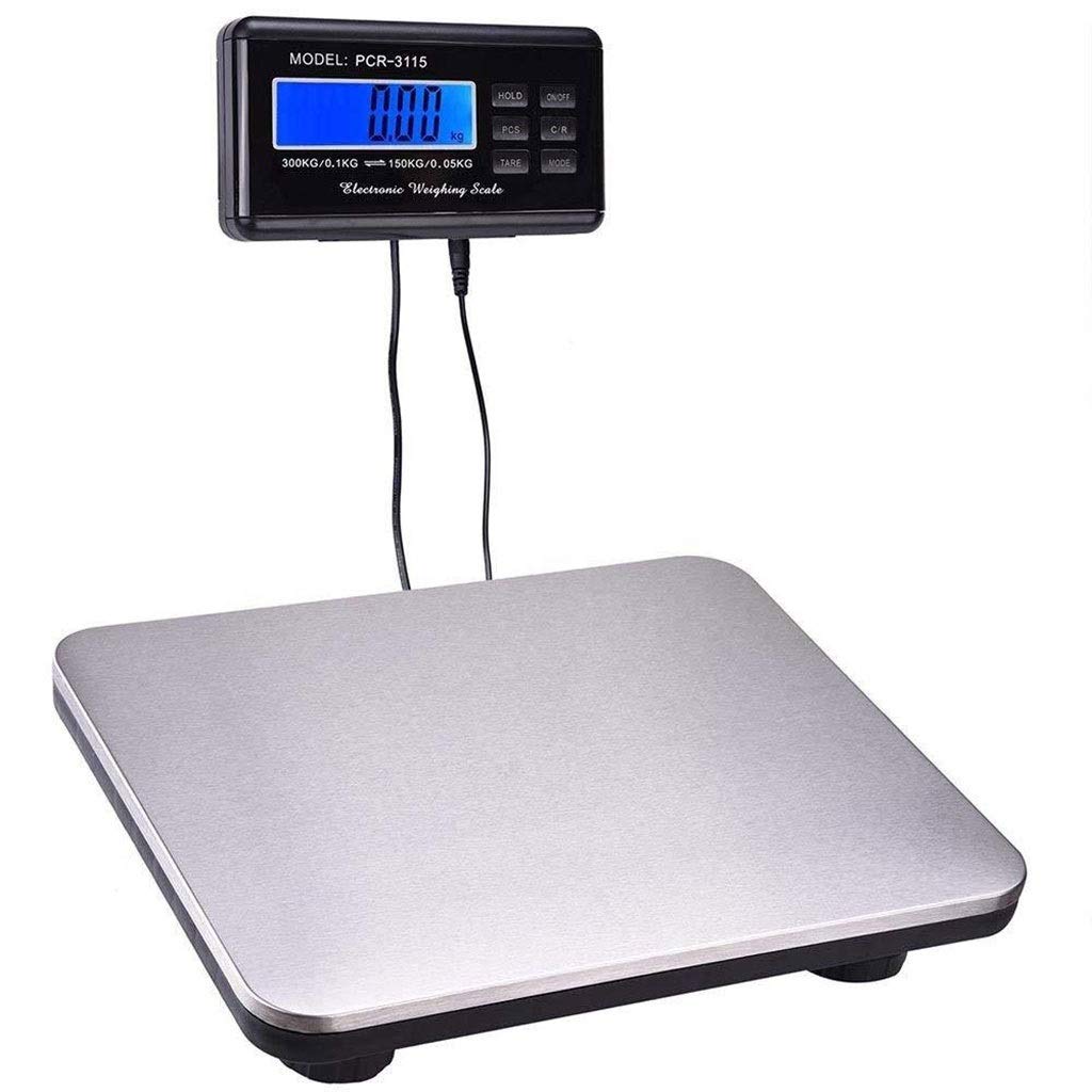 Básculas de cocina Báscula Digital De Precisión, Función Conteo Y Tara - Para Paquete Envíos Postal - Balanza Industrial Comercial Profesional (Color : Silver, Size : 150kg/0.05kg)