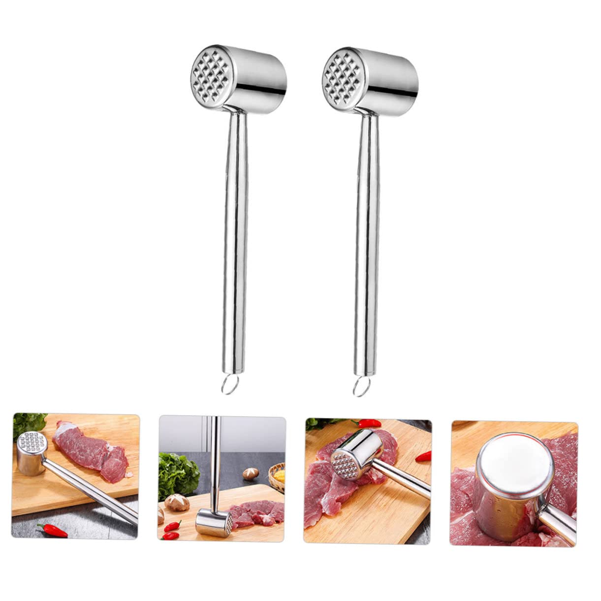 2stücke Fleischklopfer Für Steak Huhn Und Schweinefleisch Multifunktionale Zartmacher-hämmer Spülmaschinenfest Ergonomischer Griff Für Geschmacksergebnisse