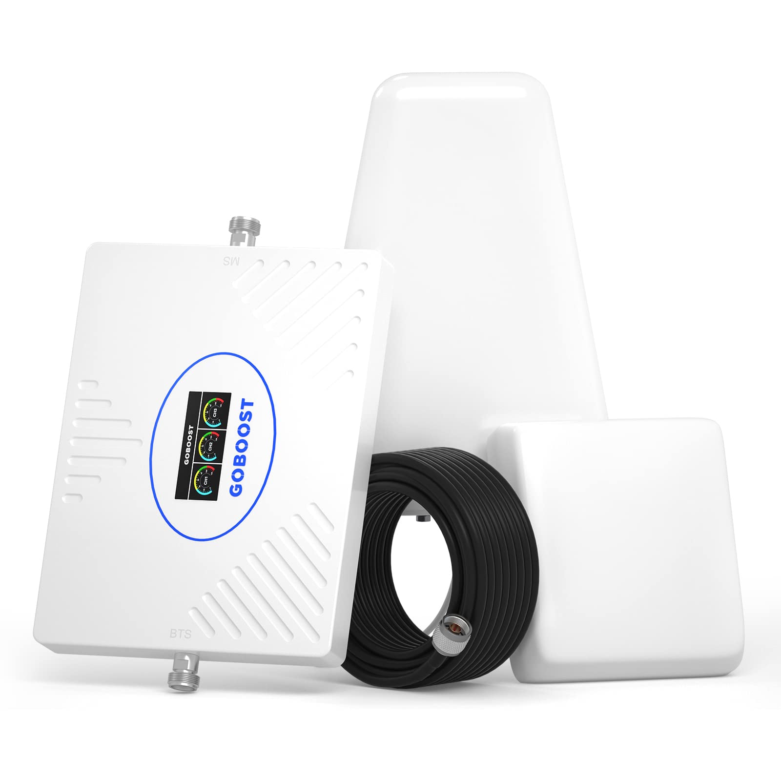 Amplificateur De Signal Mobile 3G/4G/5G - Répéteur Tri-bande Pour Maison Et Bureau - Couverture Jusqu'à 300 M² - Compatible Tous Opérateurs Français
