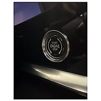 Vista 3 de Botón de arranque de fibra de carbono compatible con Corvette C8 2020 2021 2022 2023 2024 2025 2026 (negro)