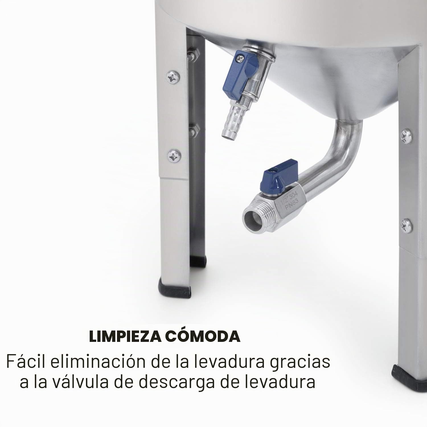 Klarstein Gaerkeller Pro - Tanque de maceración y caldera de fermentación, 30 litros, Acero inoxidable 304, Termómetro hasta 40 °C, Tapa con 4 ganchos, Espiral de refrigeración, Plateado