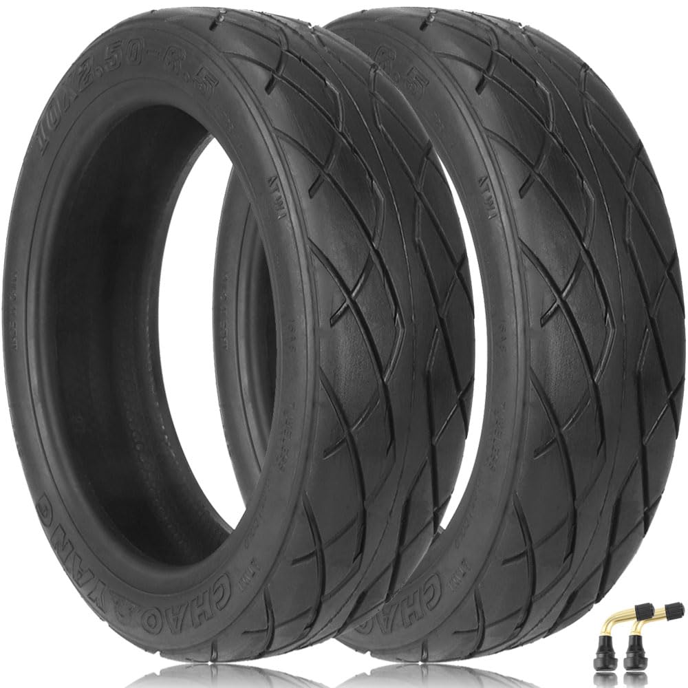 10x2,50-6,5 Pneumatici Senza Camera d'Aria per Monopattino Elettrico per ODYS Neo E100/Alpha X3/Alpha X3 Pro, Pure Air 3, ePF-2, ePowerFun, Pure Advance, Pneumatici Sostitutivi Antiscivolo Durevoli