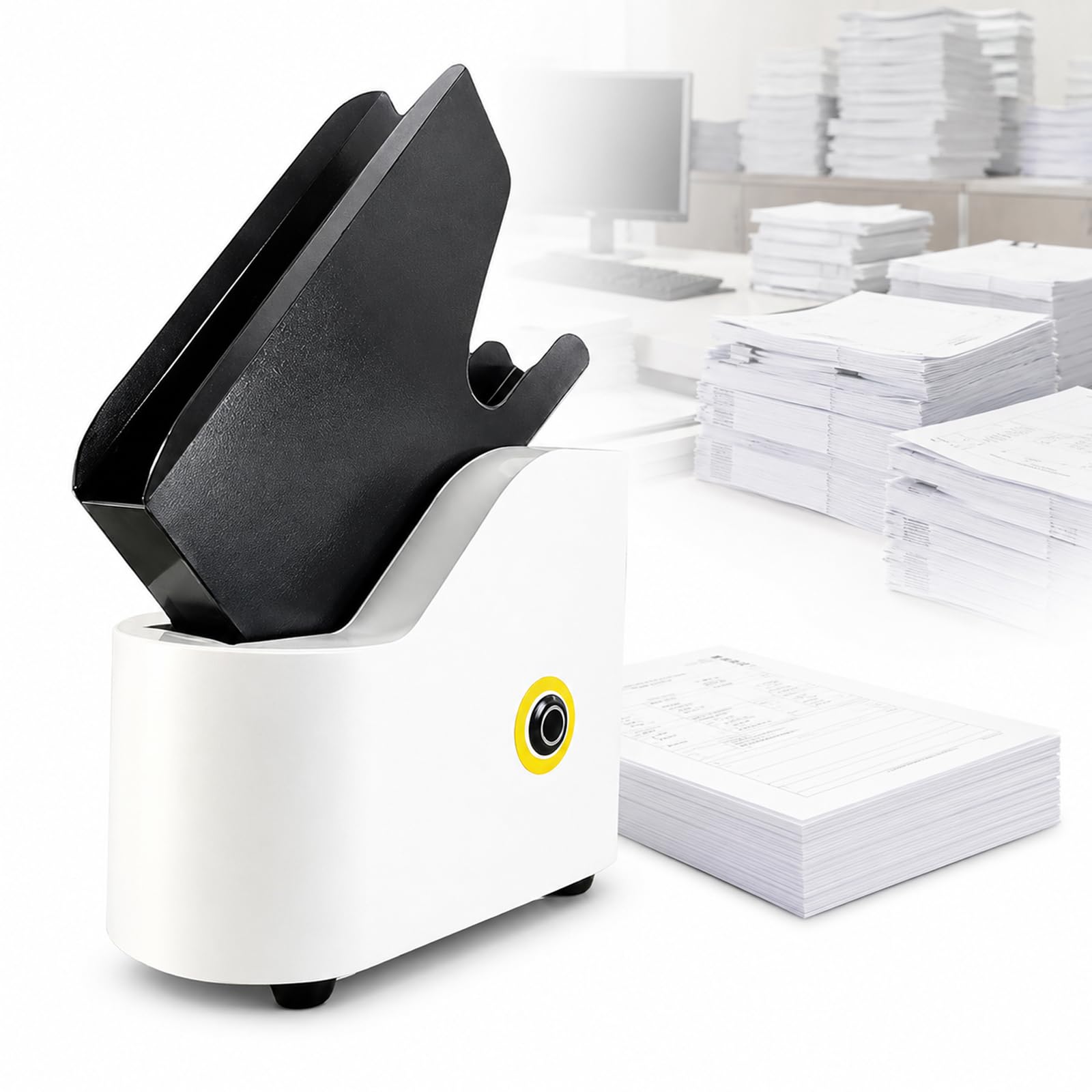Desktop Paper Jogger, Allineatore di carta per fogli A4 e più piccoli, larghezza telaio 50 mm, selezionatrice in 5 secondi per ufficio, stamperia, scuola e contabilità