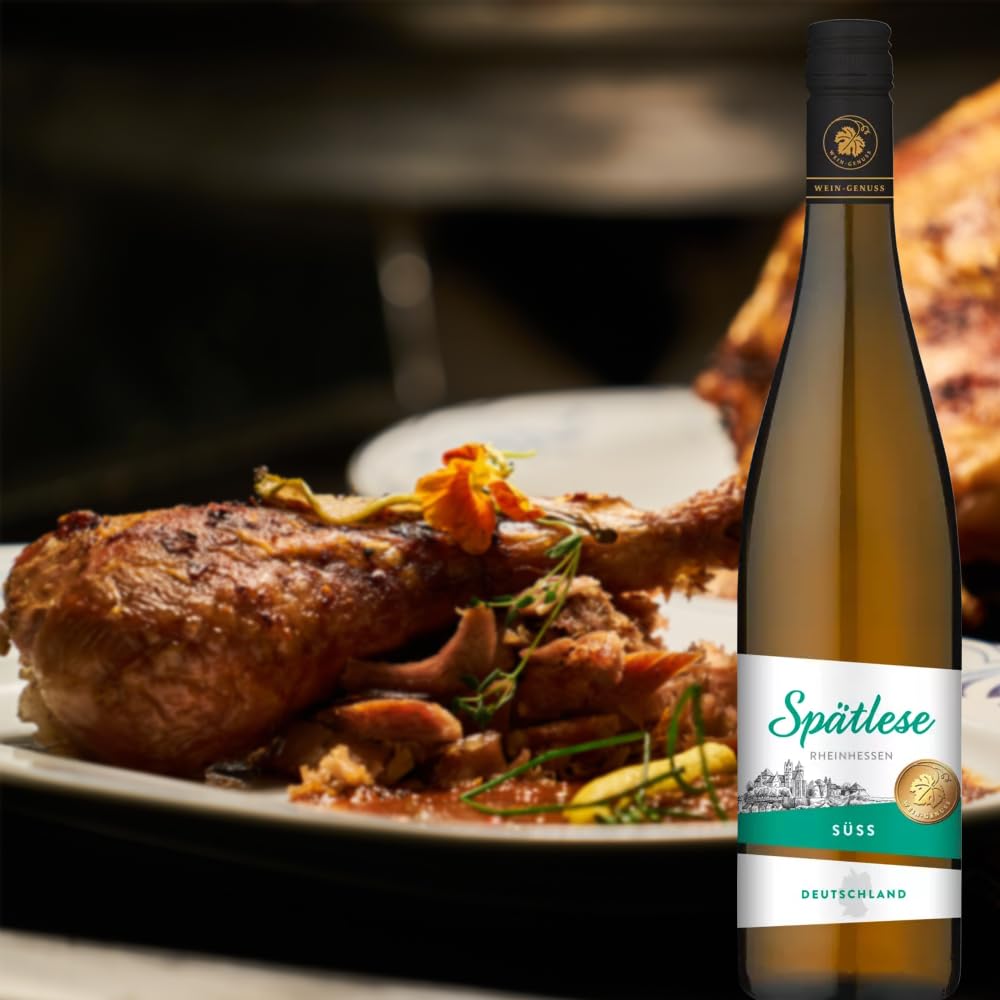 Wein-Genuss Spätlese QmP, süß, sortenreines Weinpaket + VINOX Winecards (6x0,75l)