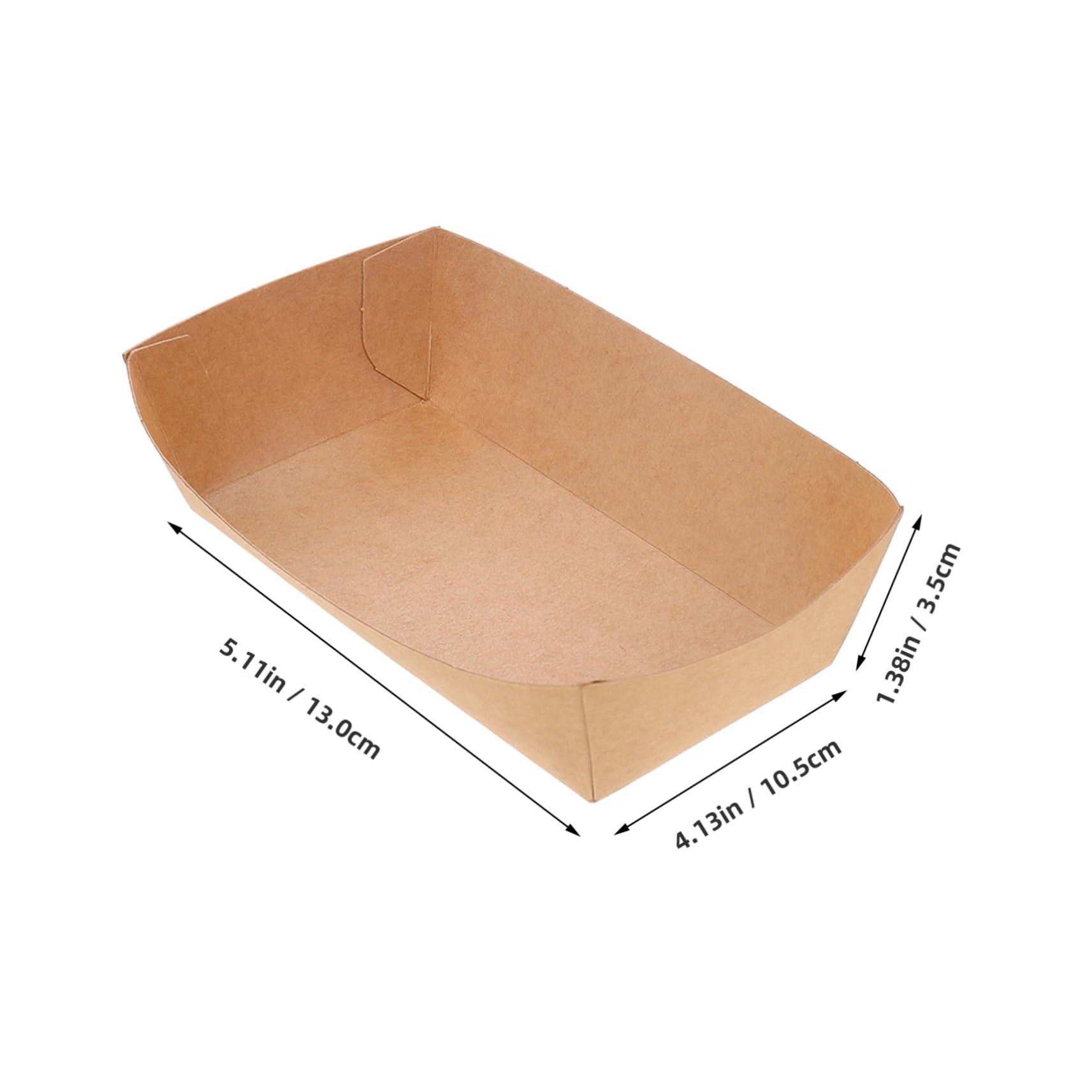 Alipis Lightweight Portable Hot Dog Trays 100pcs Disposable Fried Snacks Boxes Lid