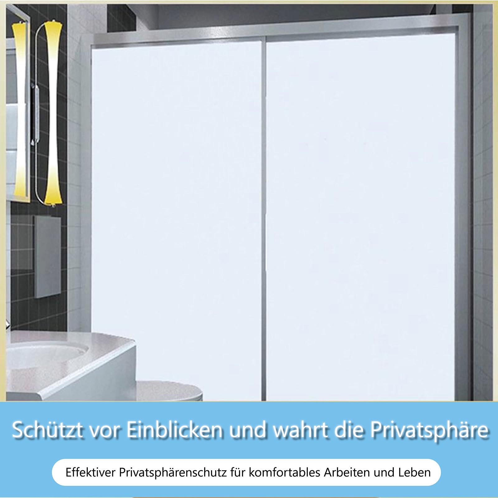 Vollverdunkelnde Folie, Statisch Haftend Ohne Kleber, UV-Schutz, Wärmeisolierung & Lichtblockierung, Doppelseitig Weiß, Passend für Lager, Serverraum, Labor u.a., 60CMx4M