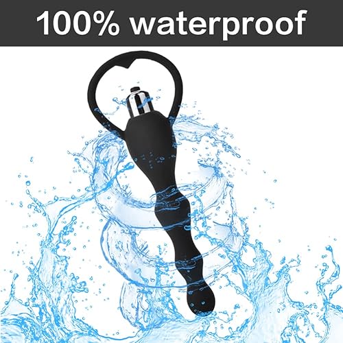 Miniatura 3 de Tapón anal vibrador de silicona suave con cuentas anales, diseño graduado, vibrador anal de silicona impermeable para punto G, juguete sexual anal