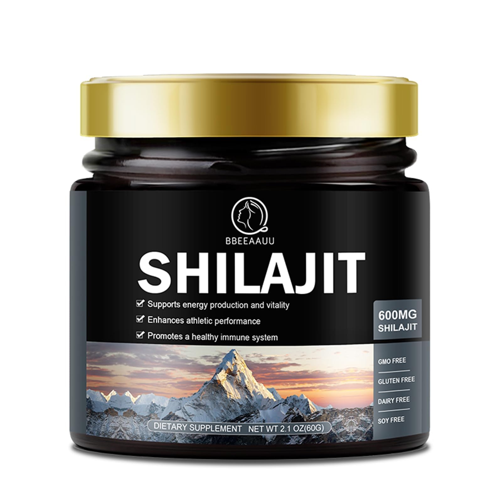 Resin 600MG, 100% Shilajit 60 Grams, High Potency Shilajit for Immune Support, Energy, Natural Shilajit Supplement with 85+ Trace Minerals & Fulvic Acids Resi