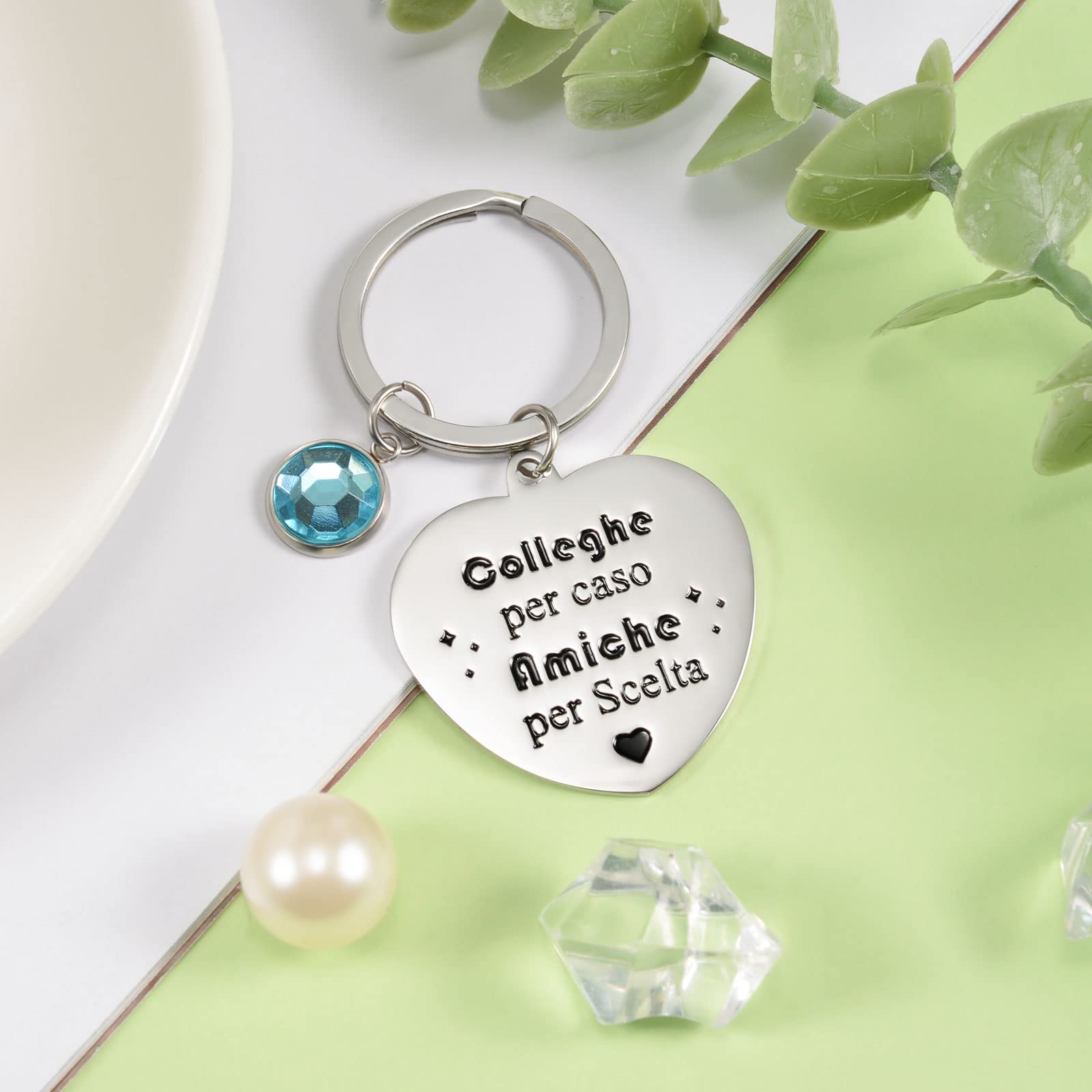 YELUWA Colleghe Per Caso Amiche Per Scelta Portachiavi Amicizia Regalo Amica Regalo Migliore Amica Portachiavi Amica Regalo Collega Donna Regalo Amica Compleanno Regalo Per Amica Portachiave Regalo