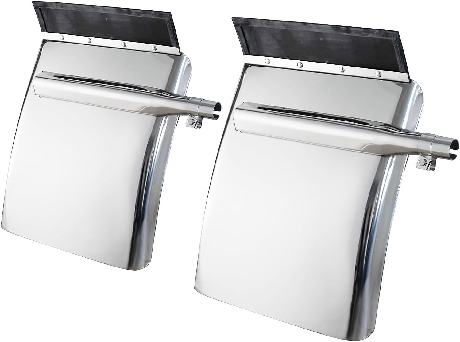 HOUGEET Semi Truck Quarter Fenders, 24" x 24" Stainless