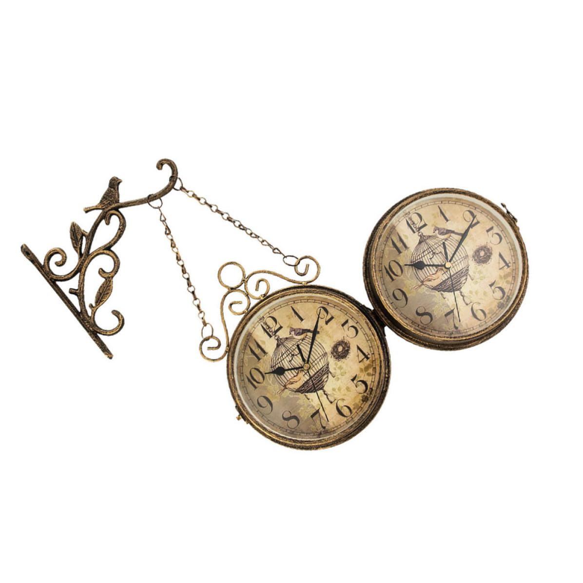 Horloge murale en verre vintage authentique au design simple et finitions soignées