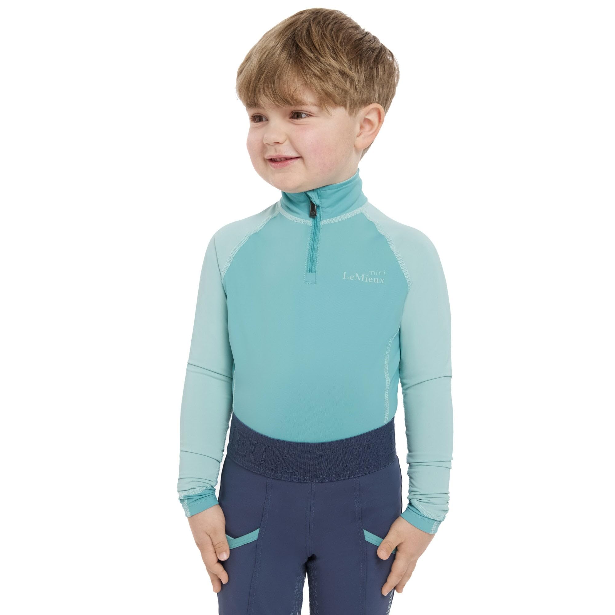 LeMieux Mini Base Layer - Childrens Long Sleeve Top - Lagoon - 9-10years