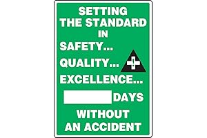 Accuform Days Since Last Incident Sign, 20" x 14"