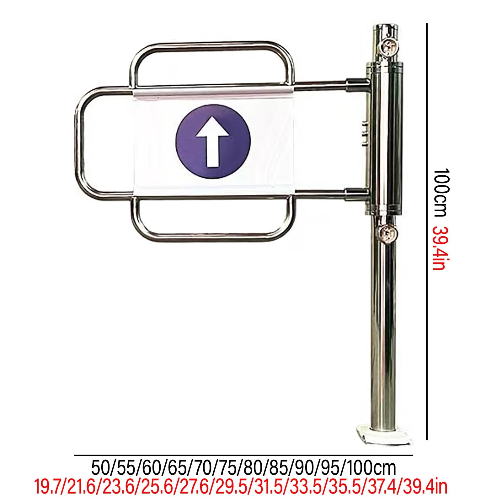 SteelSwing - Porta di accesso pedonale per negozi al dettaglio e magazzini, 50 x 100 cm