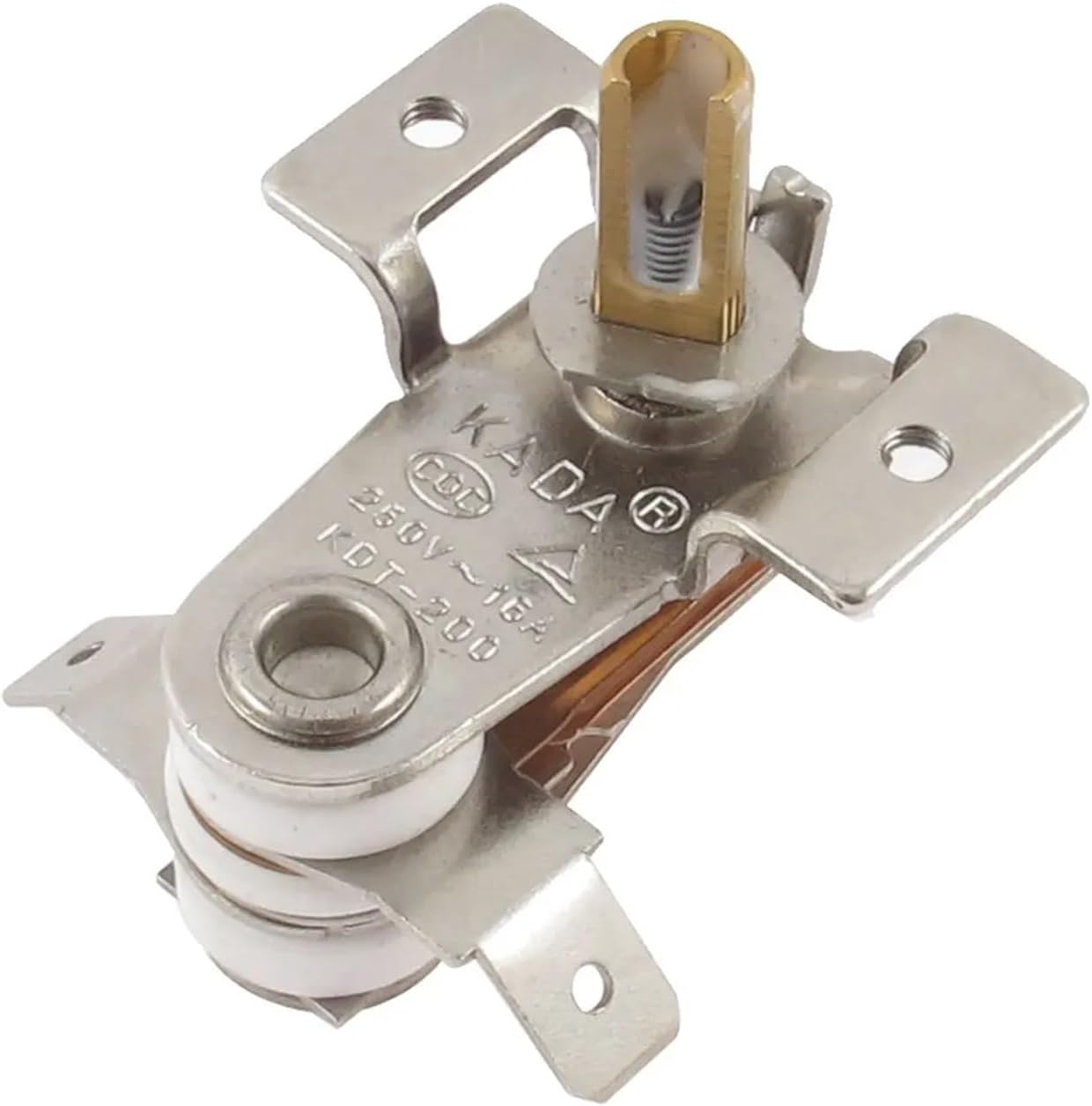AC 250V 16A Adjustable 70-100 Temperature Switch Bimetallic Heating Thermostat Switch Temperature Controller KDT-200(100 Celsius)