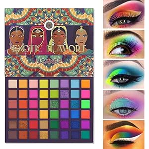 48 colores Exotic Flavors Paleta de sombras de ojos Lujosa mezcla de purpurina Brillo Sombra de ojos mate Fácil de…