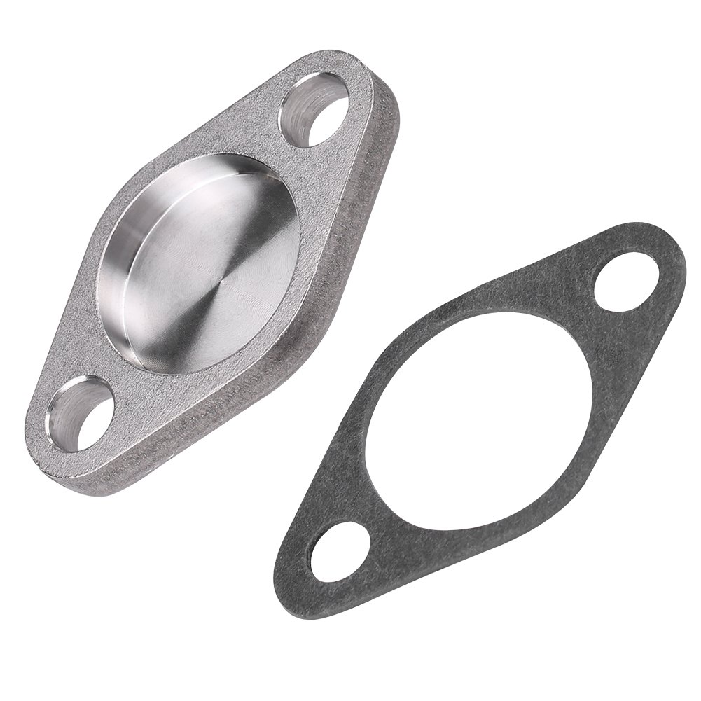 Keenso Piastra di otturazione della valvola di sostituzione del blocco otturatore 8mm con guarnizione e vite SI-A0254 in acciaio inox