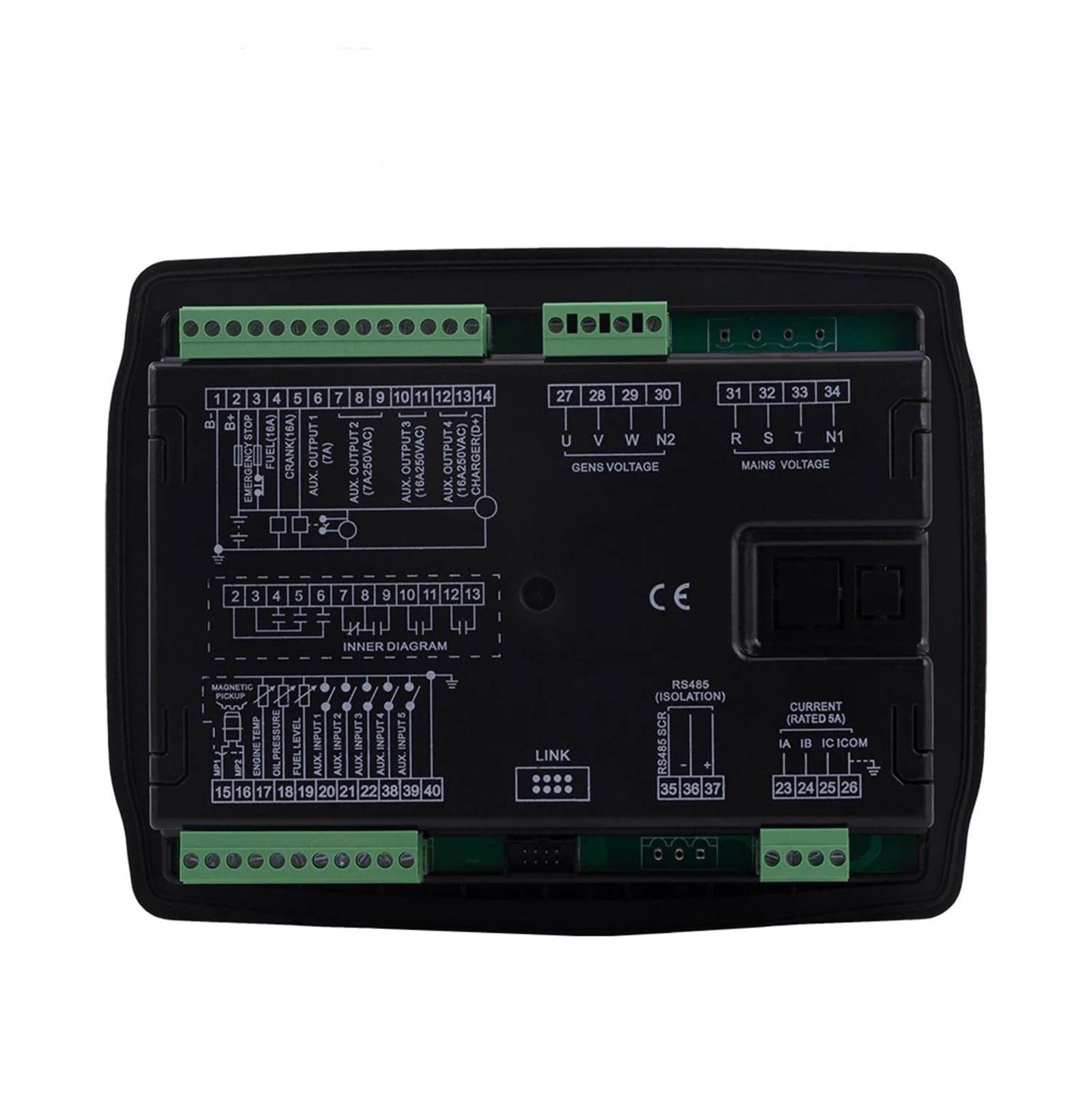 1 szt. Regulator agregatu prądotwórczego 6110N Sterowanie LCD Auto Start Zdalna płyta elektroniczna Panel monitorowania części generatora