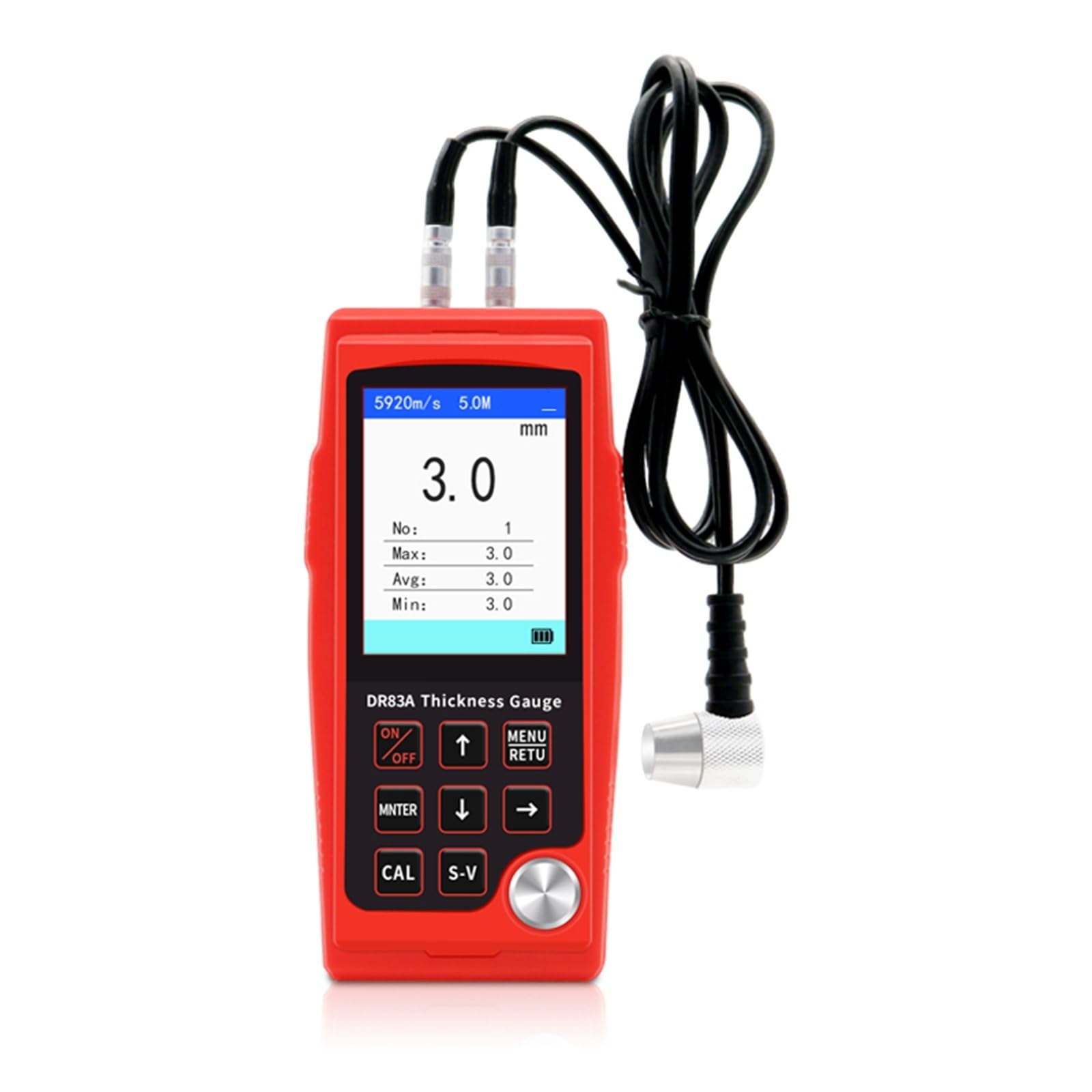 Thickness Gauge High Precision Thickness Gauge for Metal and s Measurement Type-C Charging Ultrasonic