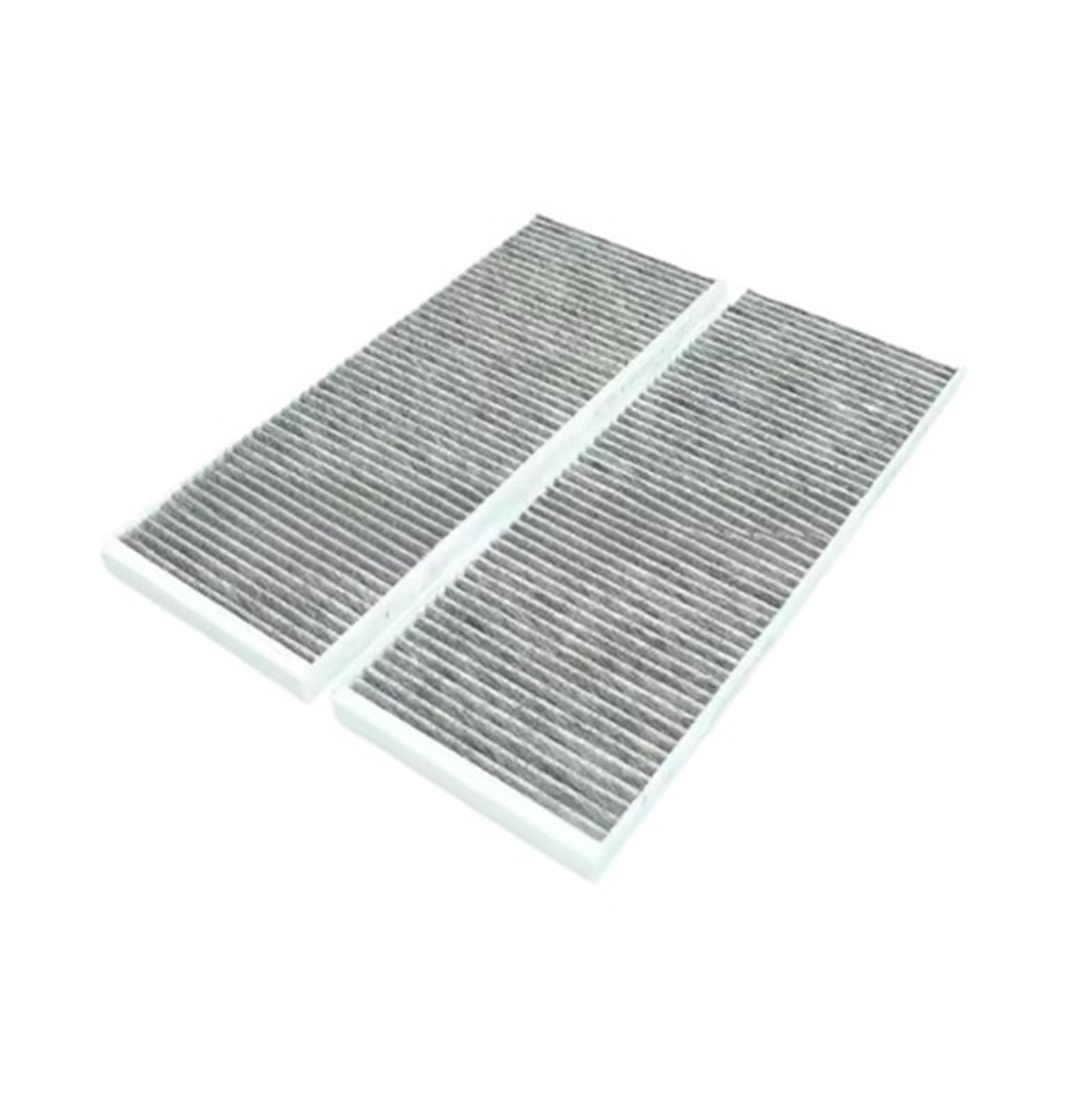 Lohfgtar 2Pcs Carbon Filter Cabin Filter Cover Fit For Model Y 2020-2024 Cabin Filter Air Filter Hepa Air Intake Filter Replacement With Activated Carbon Conditioning Filter Cover(2Pcs Carbon Filter)
