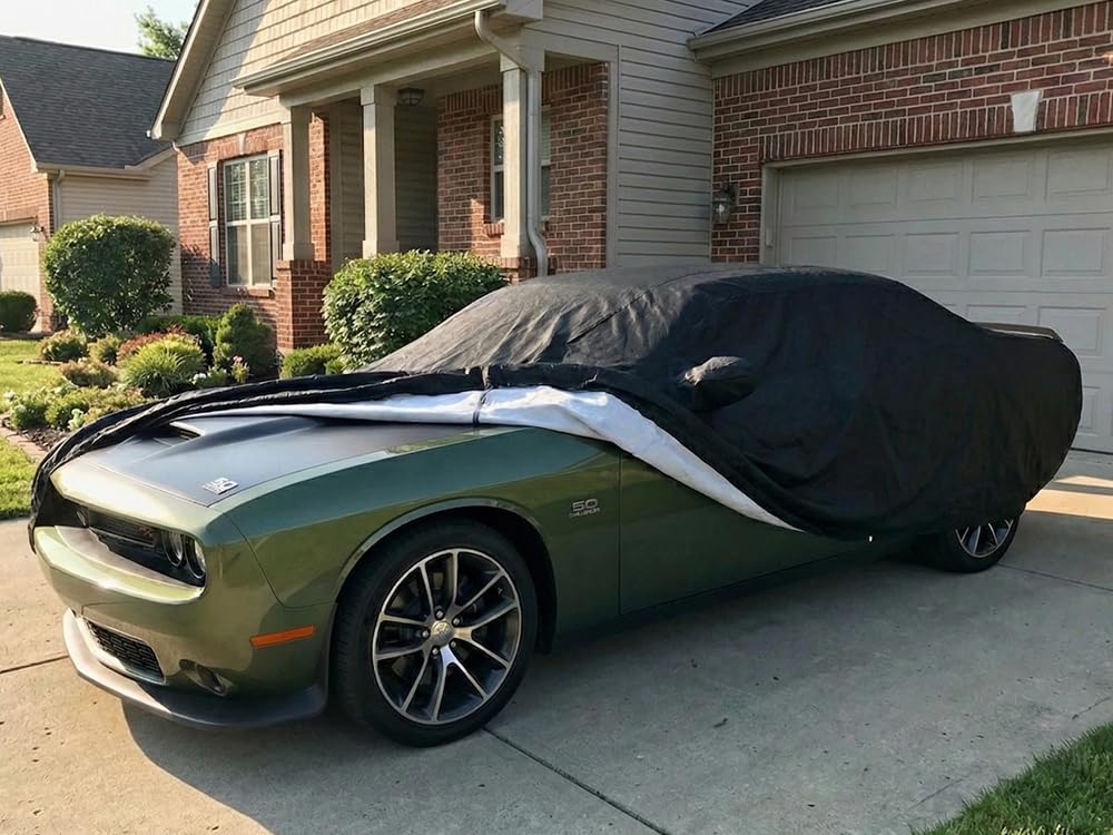 CarsCover Custom Fits for Dodge Challenger Car Cover 5 Layer Ultrashield Premium Black Covers R T SRT T — view 3