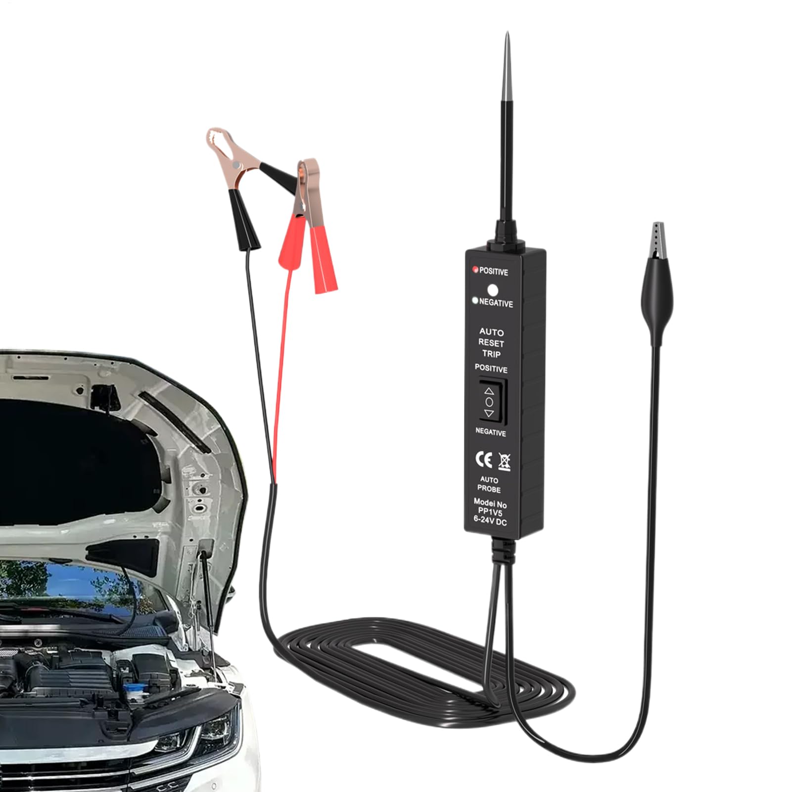 Comprobador eléctrico de circuitos y medidor analizador digital automotriz 8