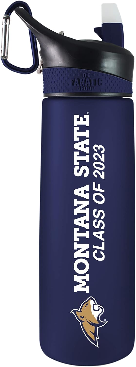 The Fanatic Group Montana State University Class of 2023 24 oz Frosted Sport Bottle - Navy