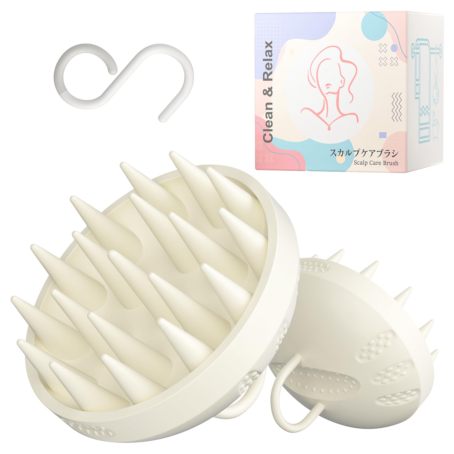 Amazon.co.jp: Tibnozt シャンプーブラシ 頭皮マッサージ 人間工学に