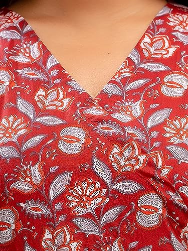 Image of feranoid Women Cotton Angrakha Kurti