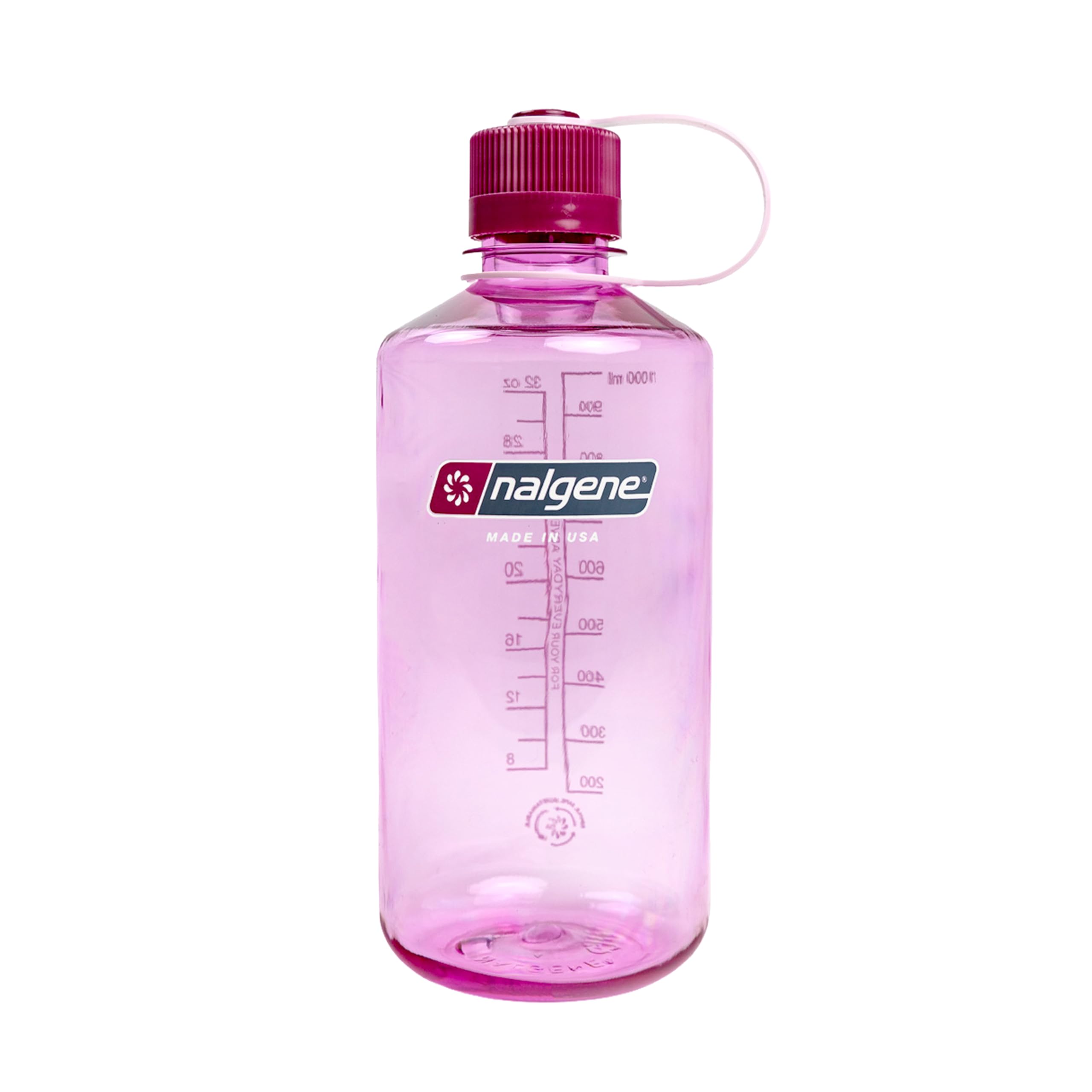 Nalgene Sustain Tritan BPA-Free Water Bottle Made with Material Derived from 50% Plastic Waste, 32 OZ, Narrow Mouth, Cosmo