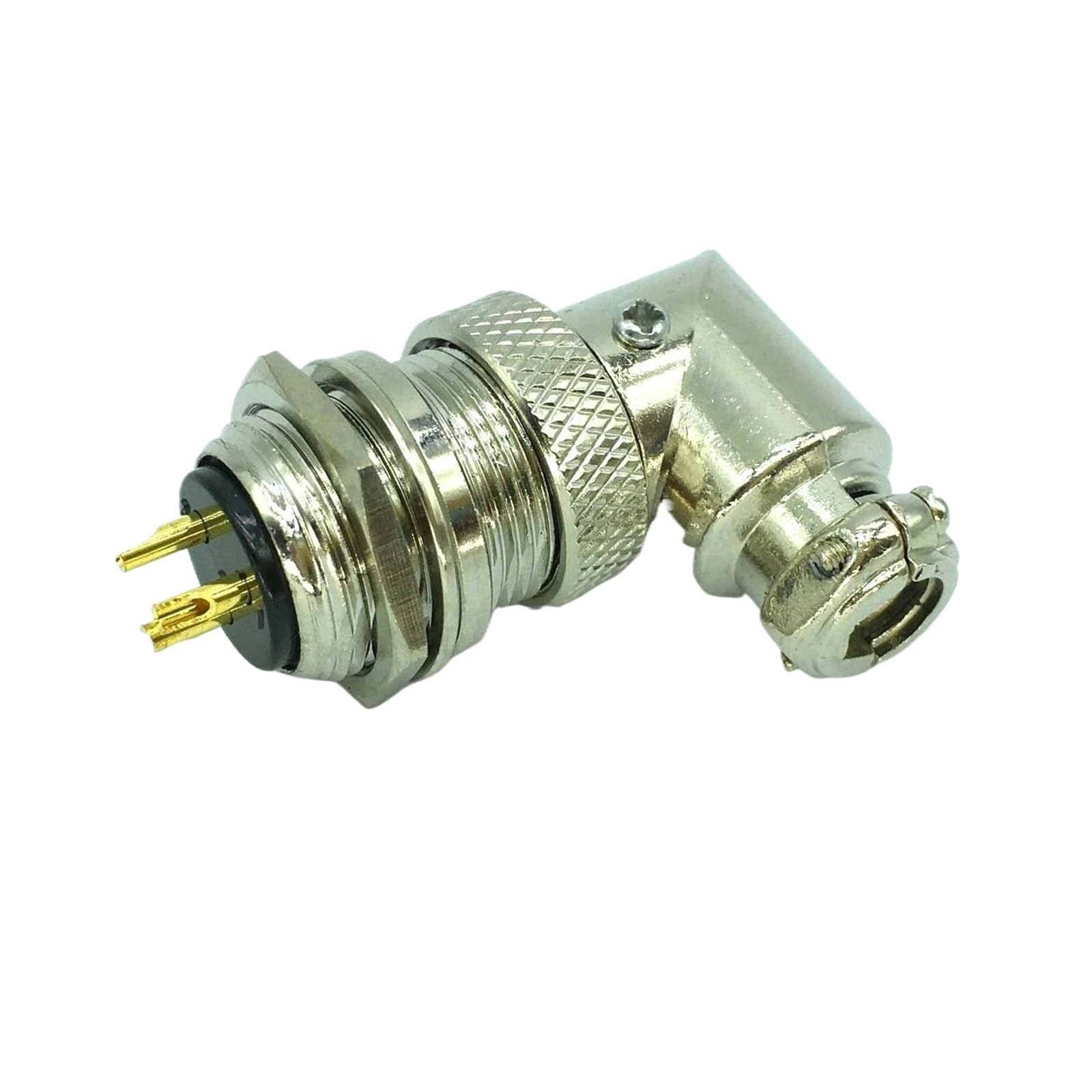 Conector GX16 3 pines hembra para chasis con rosca inversa y toma aérea