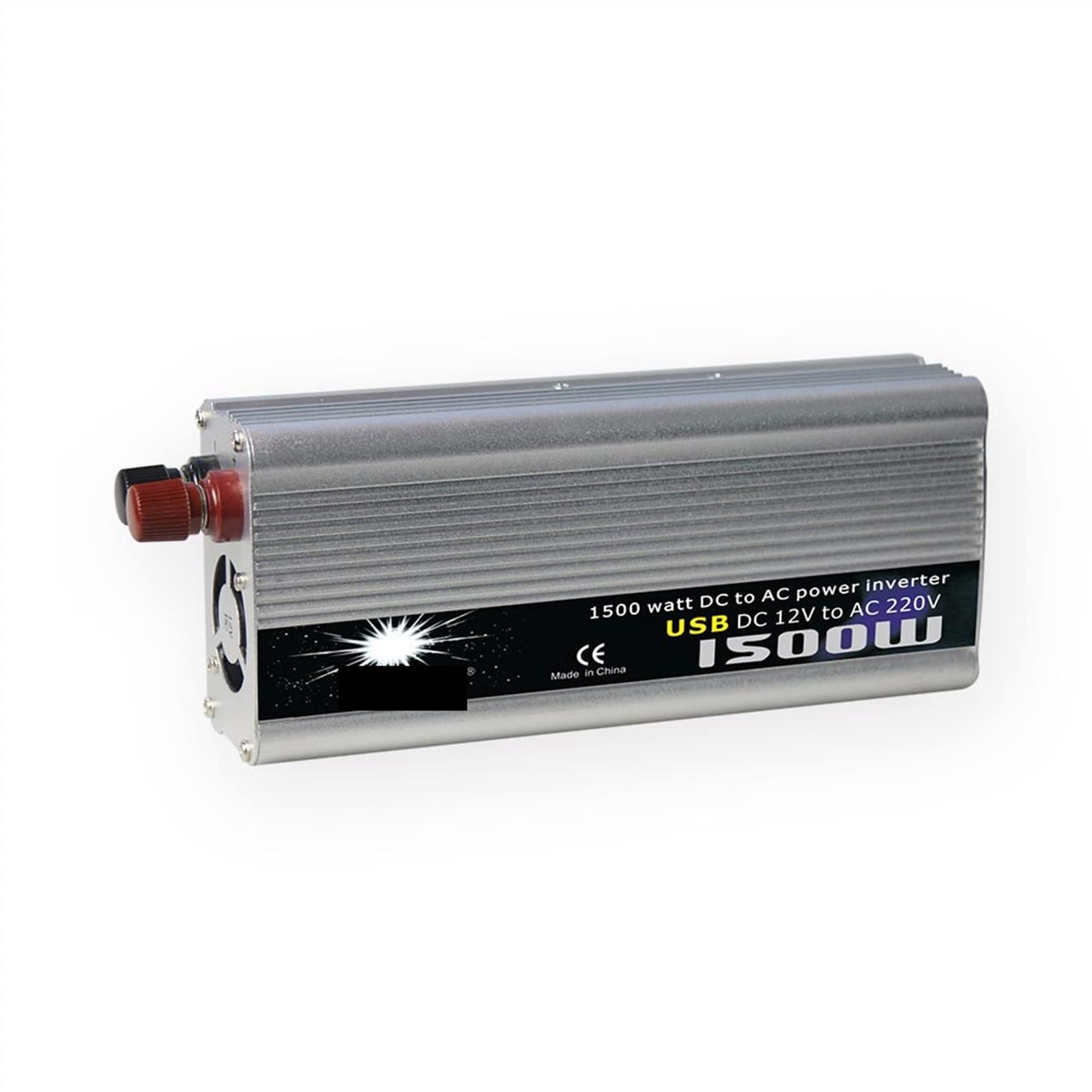 CUDTAPI Pure Sine Wave Car Inverter 12V 220 500W 1000W 1500W 2000W DC To AC Voltage Converter Modified Pure Sine Wave Power Transmission Electricity Aluminium(1500W,Onecolor,50HZ)