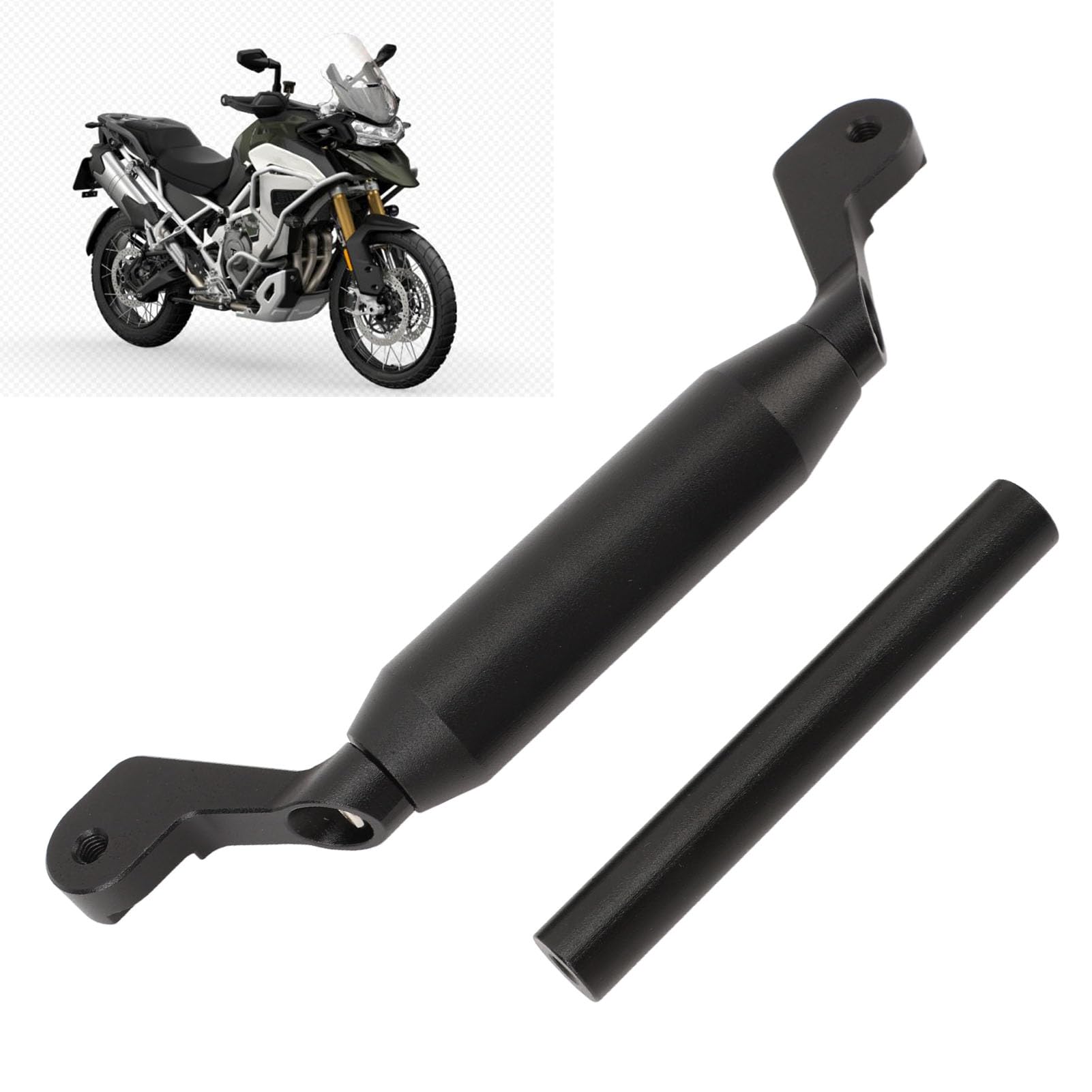 Akozon Support de Navigation de Téléphone de Moto en Alliage D'aluminium pour 1200 GT Rally 2022-2023, avec Tubes de 22 Mm et 12 Mm, Noir