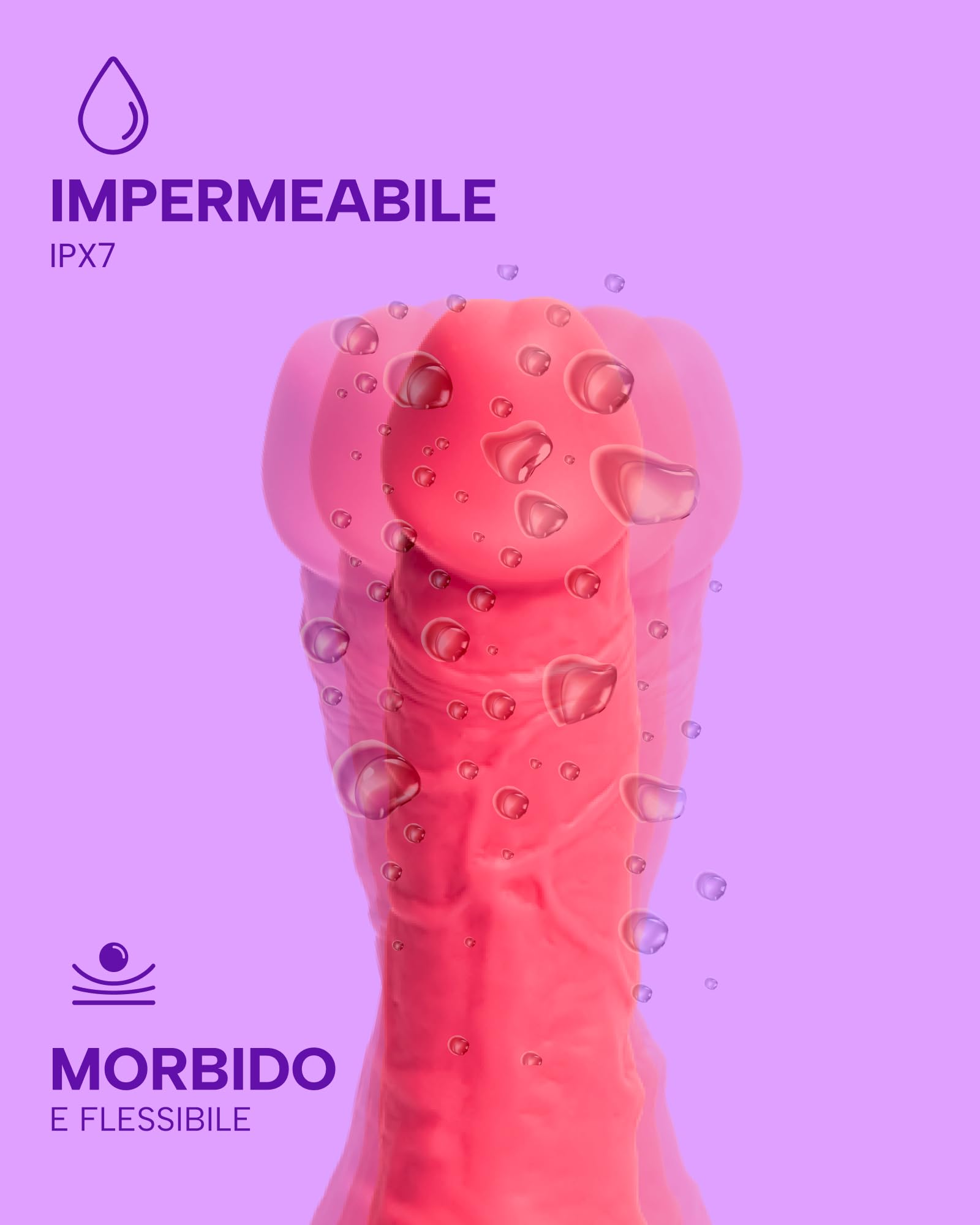 MySecretCase Fallo Realistico 19cm Sexytoysys Donna Squirting Dildo Realistico Dildo con Ventosa Potente Ideale per Strapon Anale e Piacere Hands-Free Pene di Gomma Morbido Versatili per Tutti