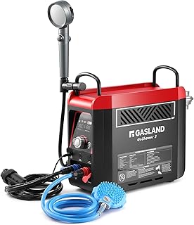GASLAND Portable Hot Water Heater & Shower Pump | 4000 mAh Lithium-ion Battery | 1.5 Hr Fast Charging | 1 lb Propane Shower Heater for Camping, Cabin, RV, Off Grid Living, G3 Max
