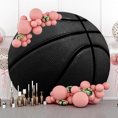 Miniatura 10 de Renaiss Fundas de fondo redondas de fútbol de 7.2 x 7.2 pies para sesión de fotos, retratos de niños y niñas, impresión 3D, círculo de fotografía de