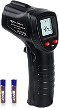 MYCARBON 赤外線温度計【非接触式 0.5秒高速検温】デシタル温度測定器 デシタル温度計 料理温度計 クッキング 工業/家庭温度管理 自由研究に最適 液晶LCD表示 -50~+380℃ 日本語説明書付き（黒色版）