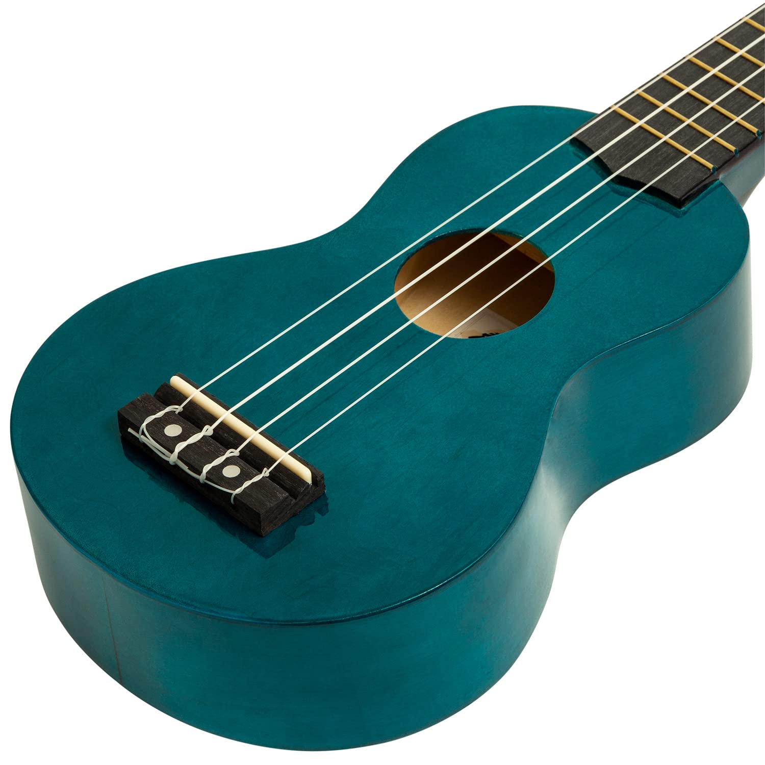 TIGER UKEKIT-TB ukulele sopranowe dla początkujących, zawiera torbę na koncerty, filcową kostkę, zapasowy zestaw strun jest teraz wyposażony w struny Aquila - turkusowy niebieski