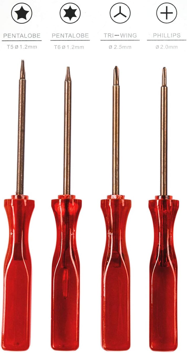 Screwdrivers Set 4pcs Repair Tool Kit for MacBook Pro/Air (All Version) MacBook Air Tools Repair Kit with Pentalobe 5 Pentalobe 6 Tri Wing Phillips Head