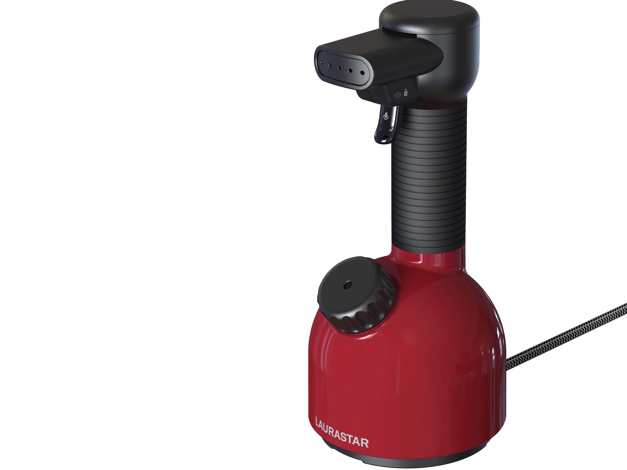 Laurastar IGGI Intense Red Défroisseur Vapeur à Main,Défroisse et Purifie les Textiles, Compact Nomade et Design (rouge)